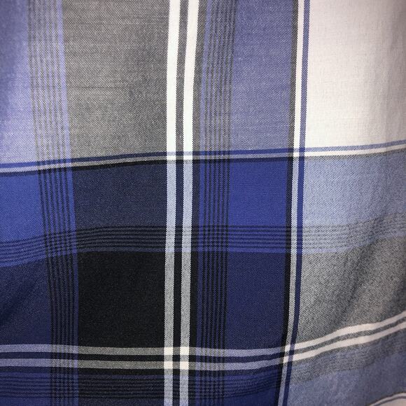 Amongst Others Button Up Adult XL Multicolor Plaid Short Sleeve Cotton Shirt - Picture 4 of 9